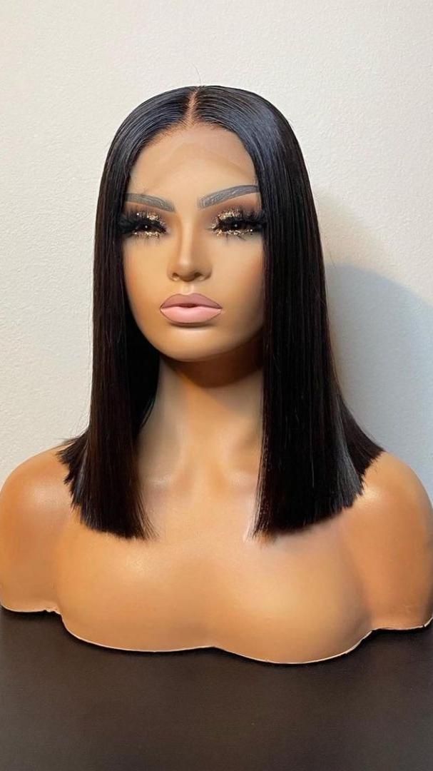 frontal black straight